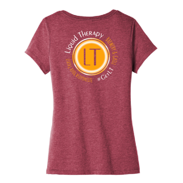 V-Neck Shirt - Cardinal - Liquid Therapy Swag